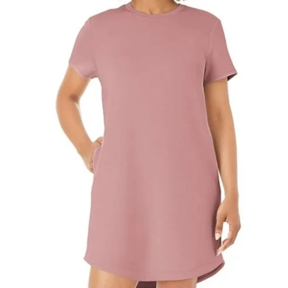 Member's Mark Women's Sandwash‎ Short Sleeve Dress Size Large Pink